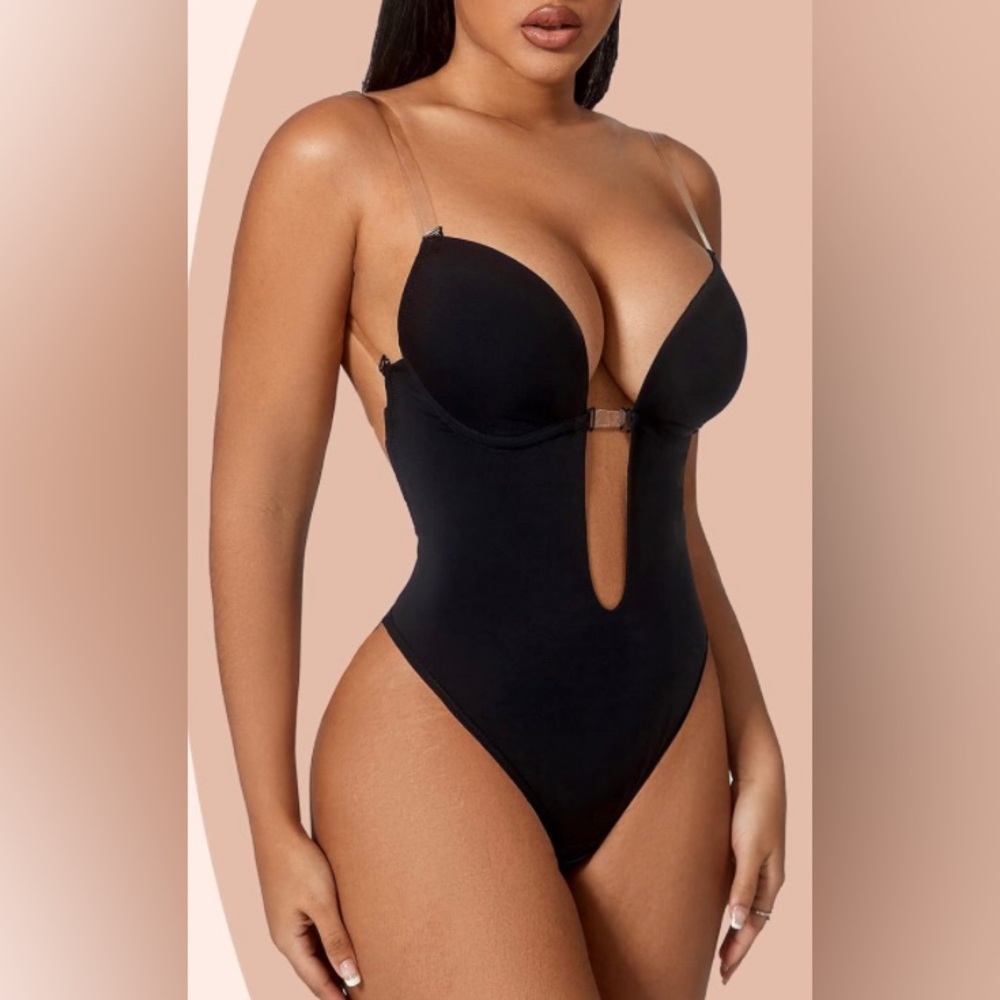 NEW Backless U Plunge Thong Bodysuit Shapewear - Picture 6 of 16